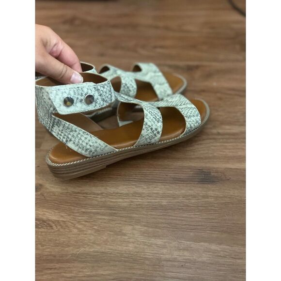 FRANCO SARTO Genevia Snakeskin Embossed Sandal Womens Size 5M Gladiator - Picture 3 of 9